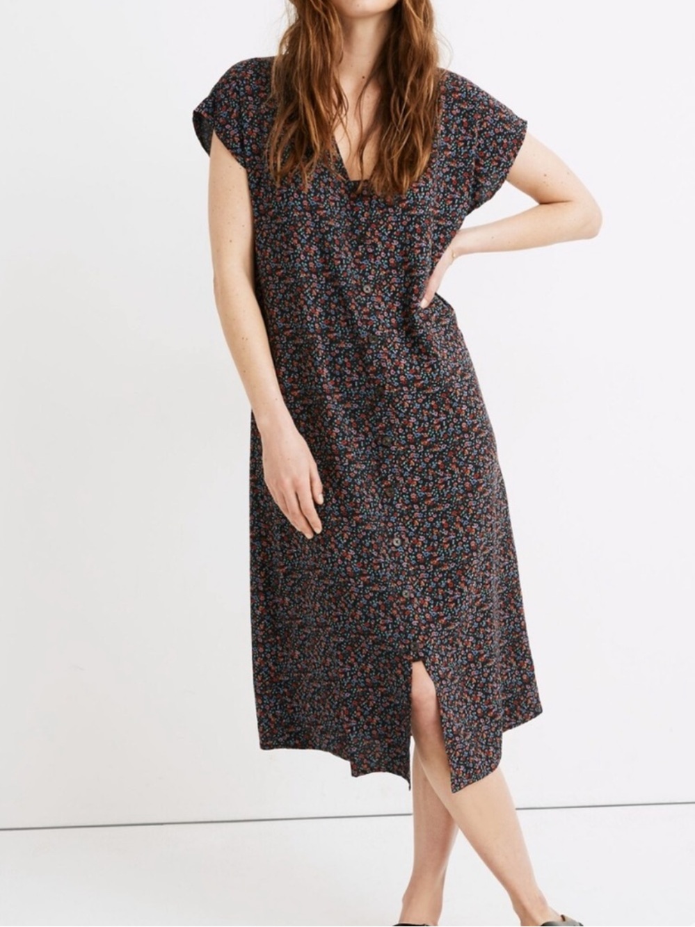 Madewell Easy Midi Dress in Fieldwalk Floral Size S